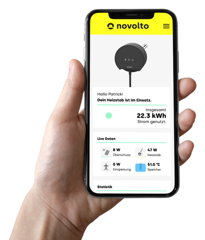 novolto P2300 mit novolto Sense (2,3 kW Heizstab inkl. Stromzählerausleser)